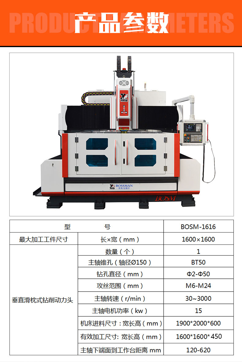 BOSM四爪自定心數控鑽攻銑一體機